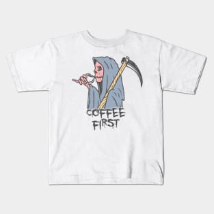 Coffee first Kids T-Shirt